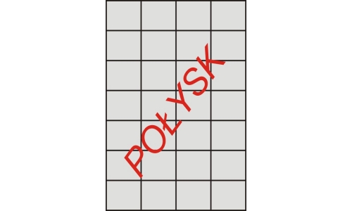 Etykiety samoprzylepne na arkuszach A4 białe błyszczące  52.5x42.4